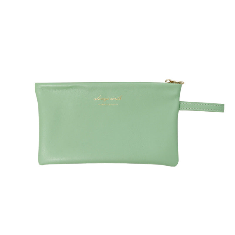 Soft Leather Mini Carry-on Storage Portable Cosmetic Bag