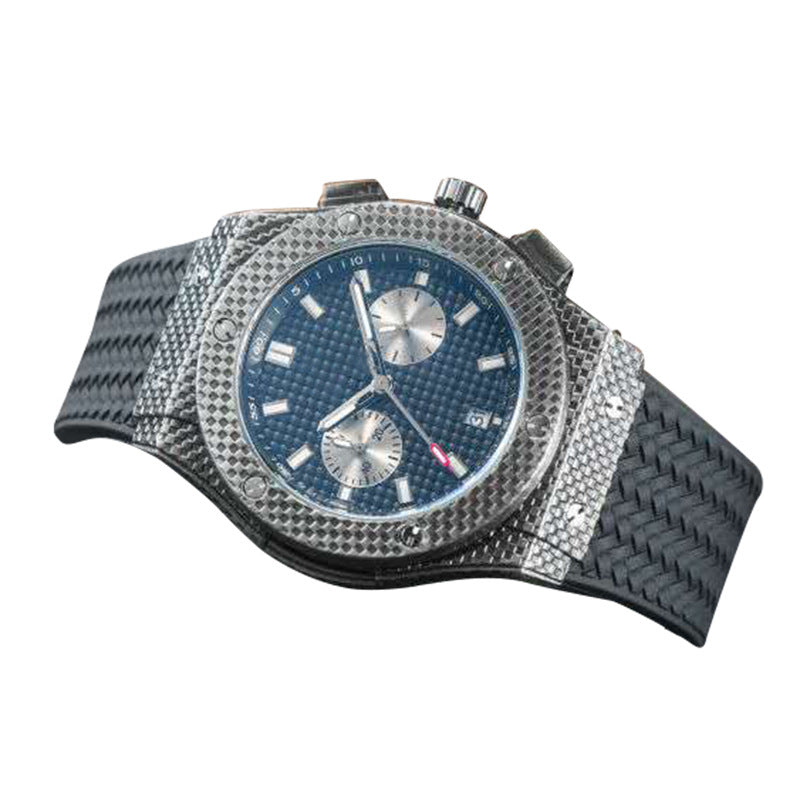 Glass mirror stainless steel watch