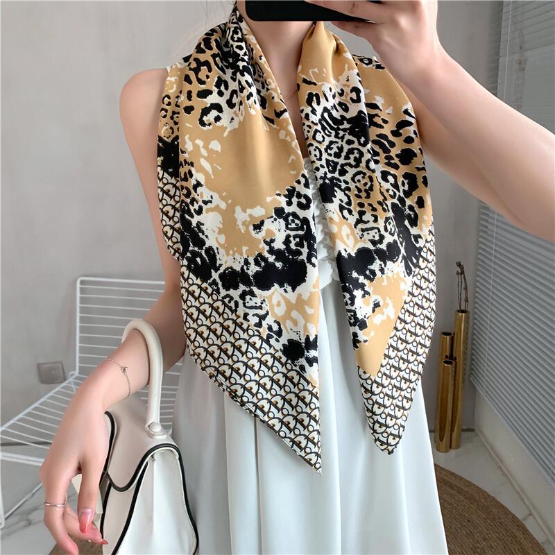 Fashion Home Color Leopard Twill Scarf