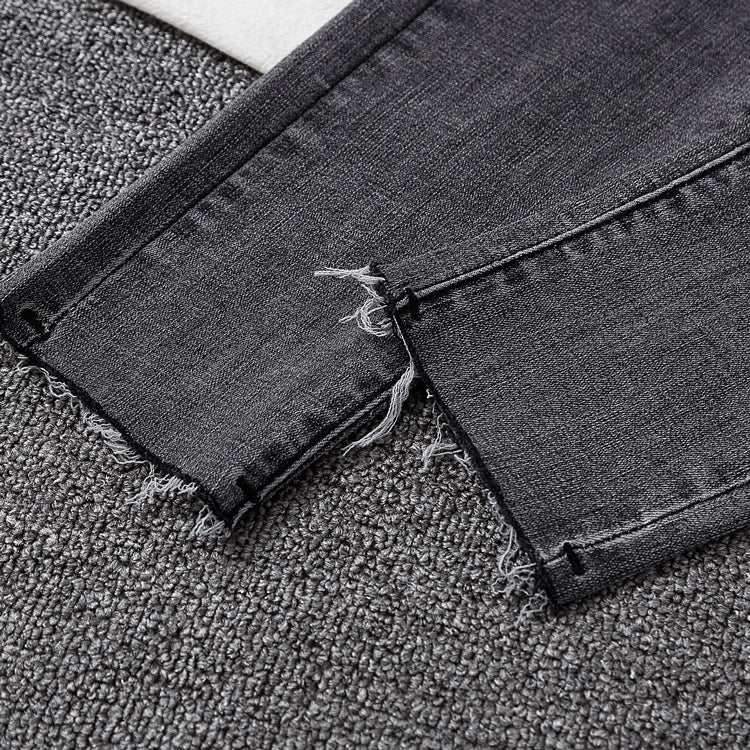 High-rise slim-fit skinny pencil cropped pants