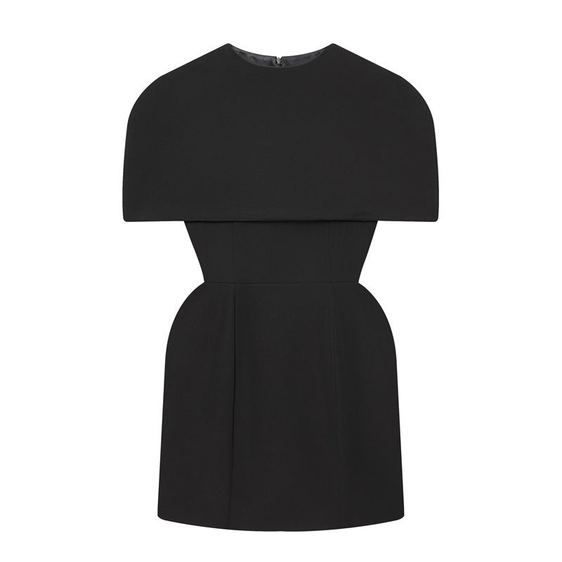 Sleeveless Square-neck Pullover Dress With A Shawl Neckline