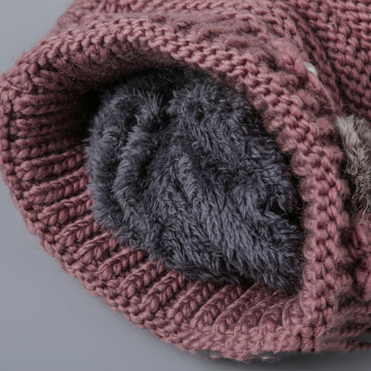 Fashion Personality Old Lady Woolen Knitted Hat