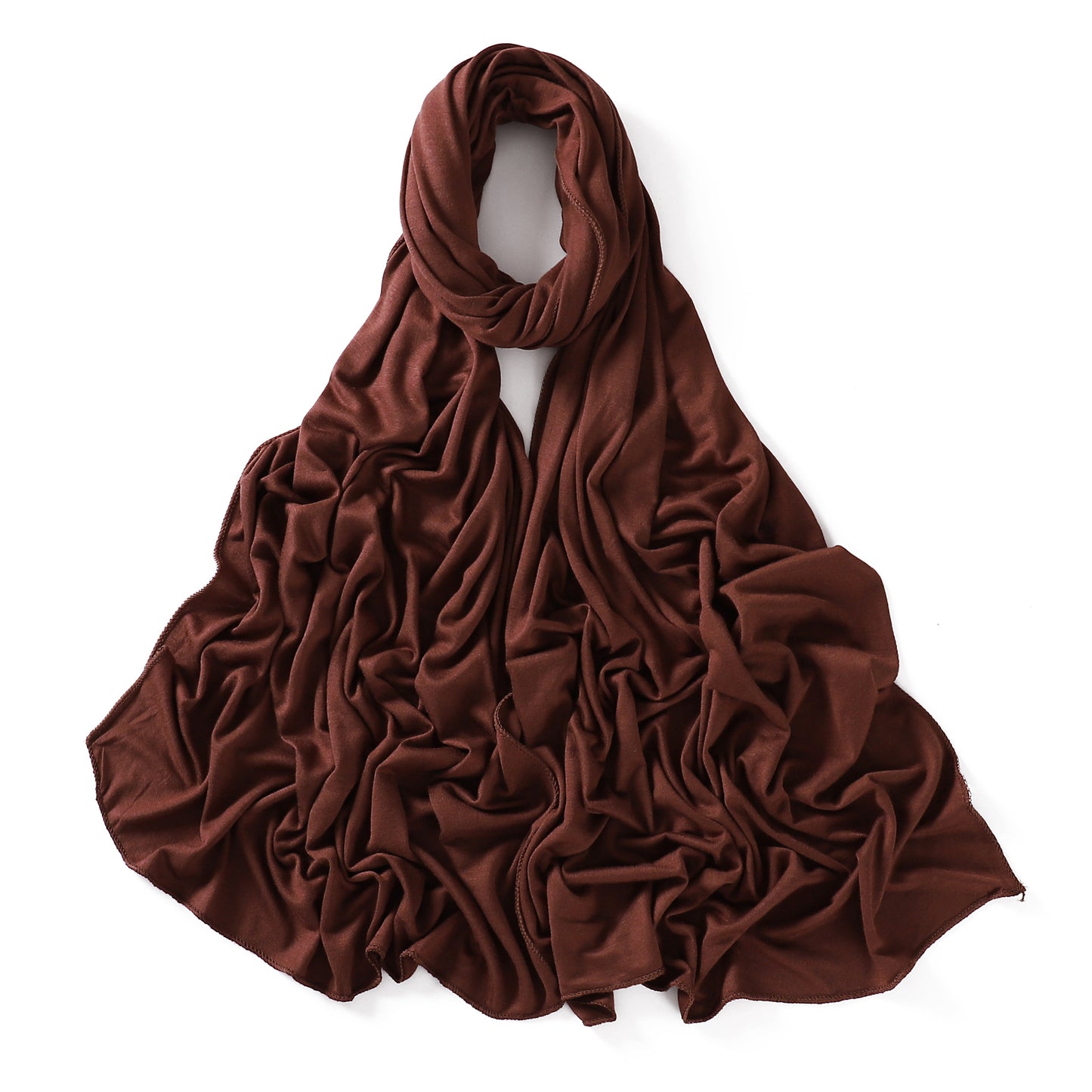 Colors Solid Color Modal Scarf Small Size Monochrome Jersey Veil Mercerized Cotton Scarf