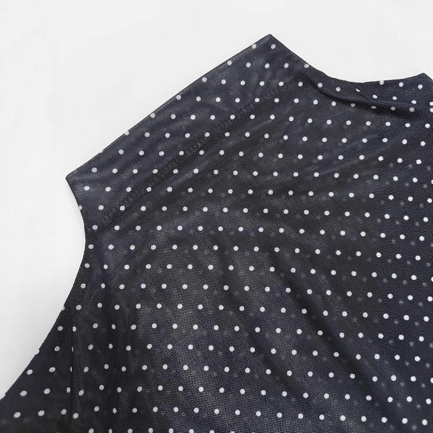Retro Elegant Polka-Dot Sleeveless Top And Skirt Set For Women