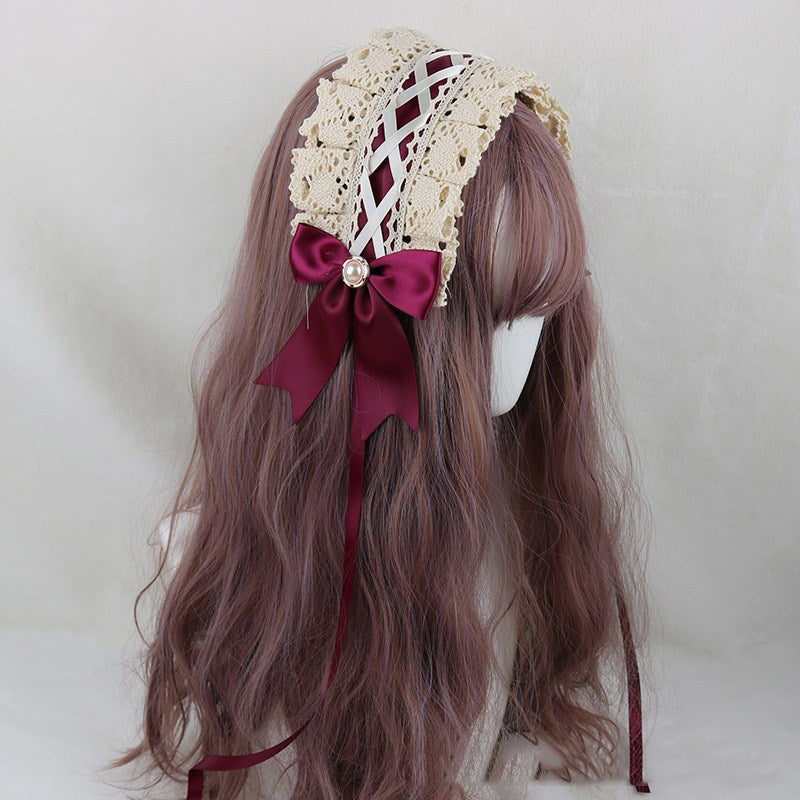 Japanese soft girl Lolita lace headdress