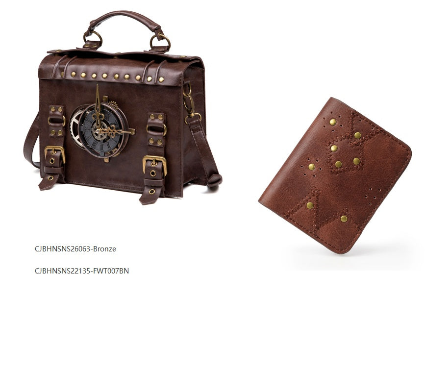 Steampunk ladies long wallet
