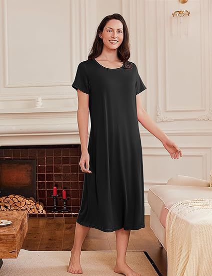 Women's Solid-Colored Soft And Comfortable Long House Dress