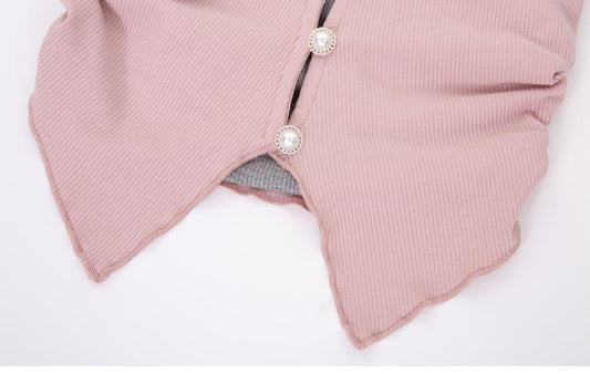 Short Top Women's Summer Thin Short Sleeve Design Feel Hanging Neck