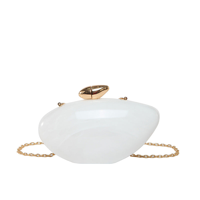 Oval Shell Goose Egg Acrylic Fashion Evening Bag Chain Shoulder Women's