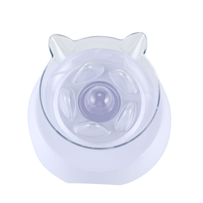 Cat bowl oblique mouth protects cervical vertebra