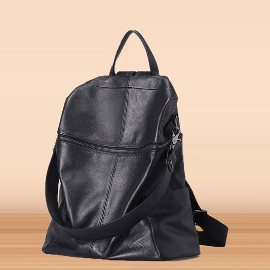 Genuine Leather Women's Large Capacity Retro Backpack