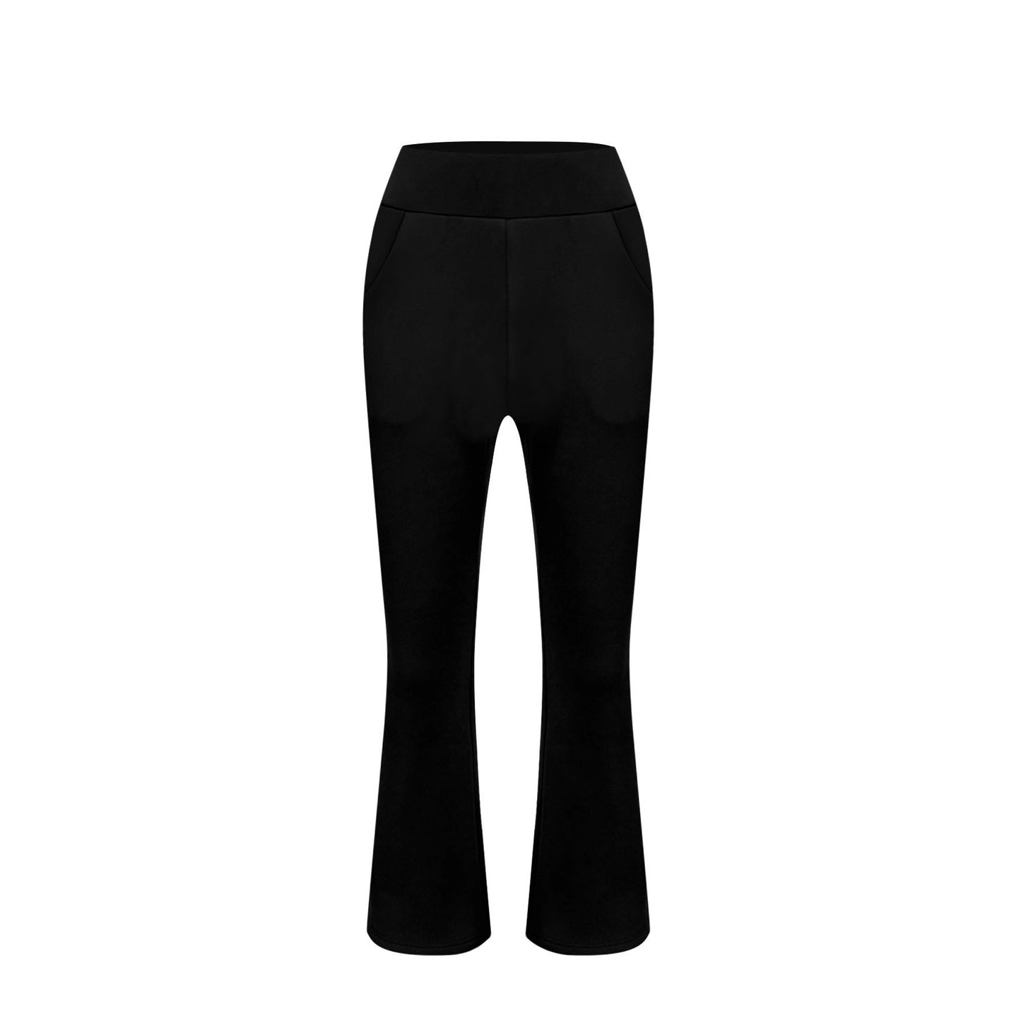 Womens Slimming Solid-Color High-Waist Flared Yoga Pants With Butt-Lifting Design
