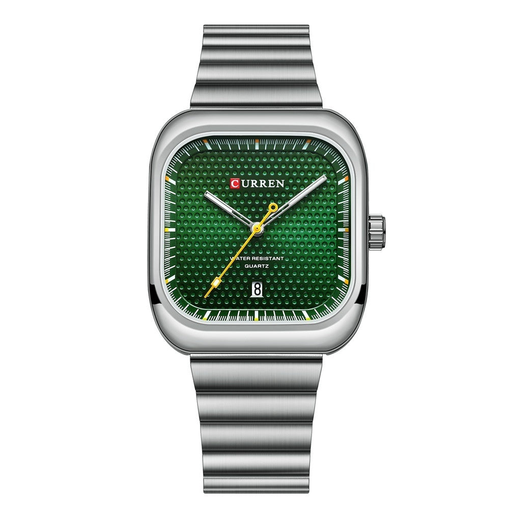 Unisex Square Couples Mesh-Strap Waterproof Watch