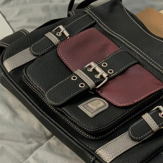 New Clashing Colour Shoulder Crossbody Bag