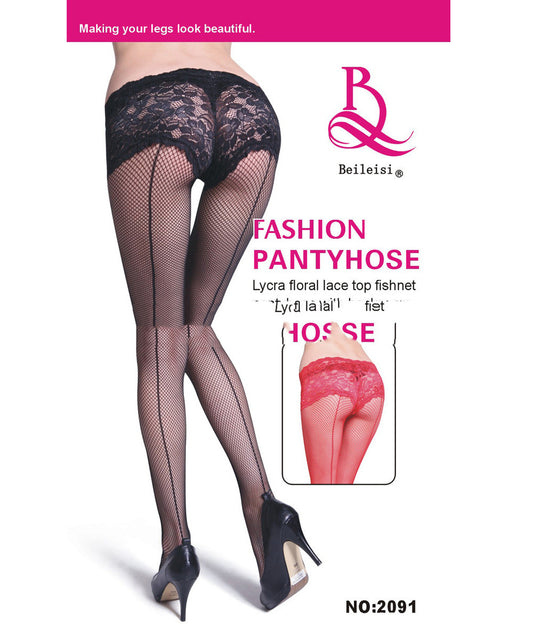 Sexy Lace Underwear Pantyhose Integrated Rear Vertical Line Net Socks