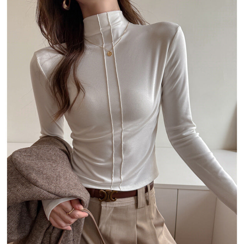 Women's Half-turtle Neck Long-sleeve Versatile Top