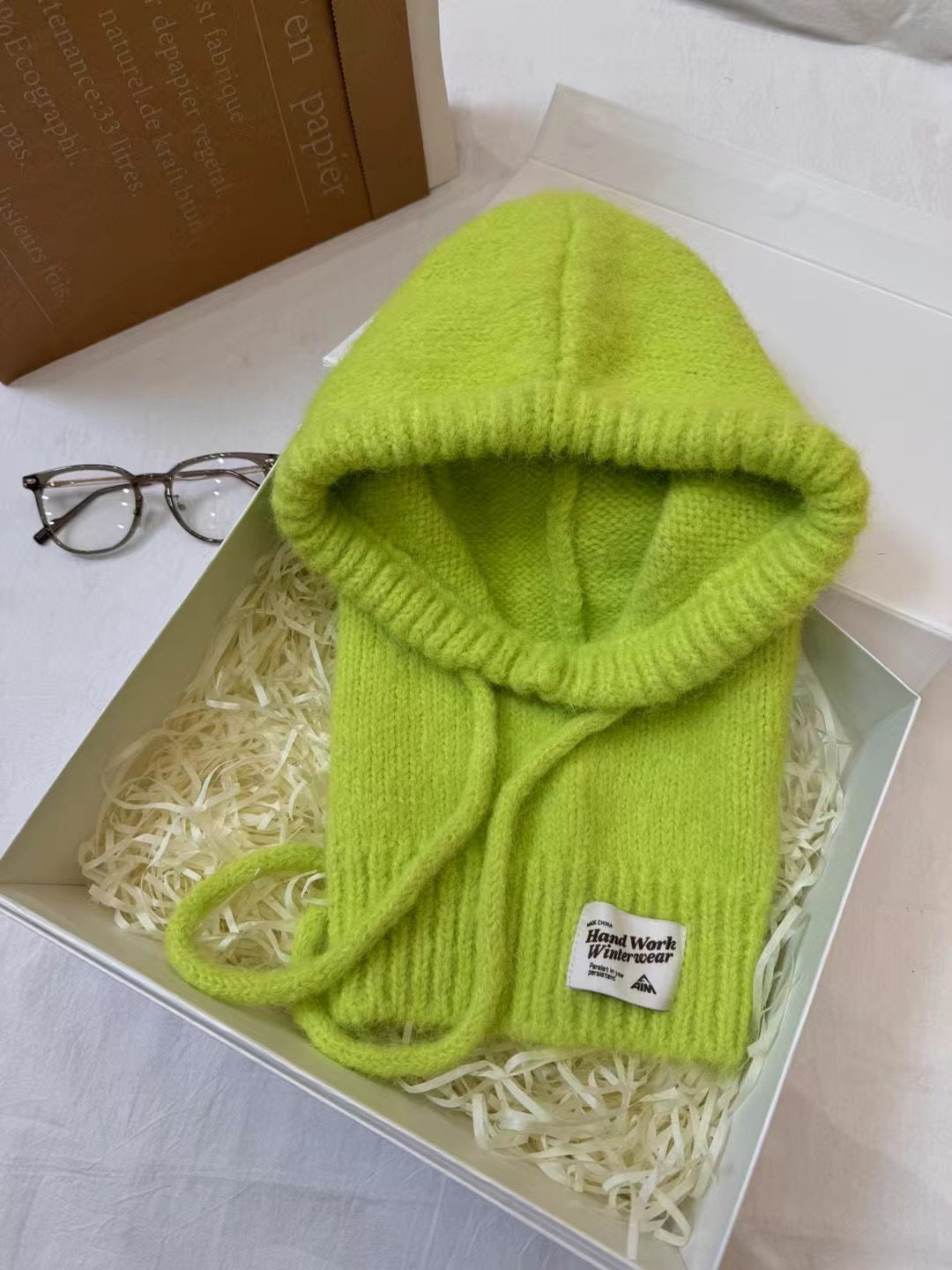 Autumn And Winter New Good-looking Scarf Integrated Knitting Warm Ear Protection