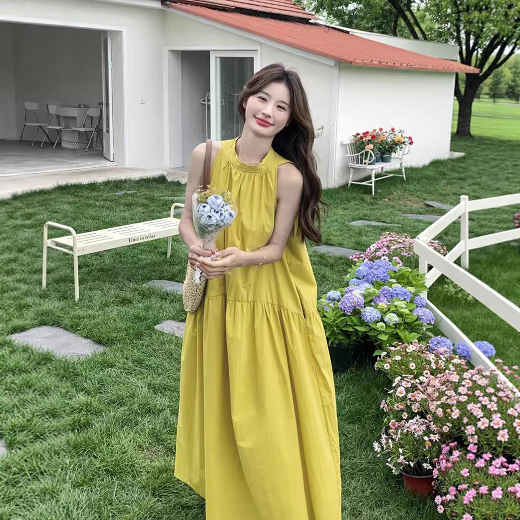 Womens Relaxed Elegant Vintage-style Long Dress