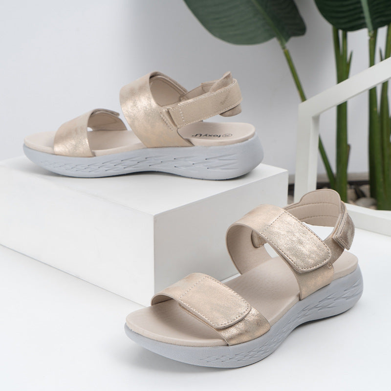 Wedge Heel Women's Sandals And Slippers MD Non-slip Soft Sole