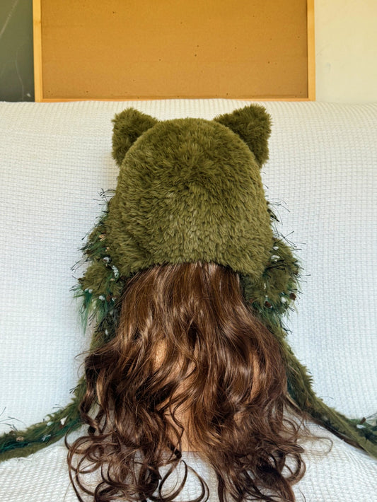 Women's Creative Versatile Cat Plush Warm Hat
