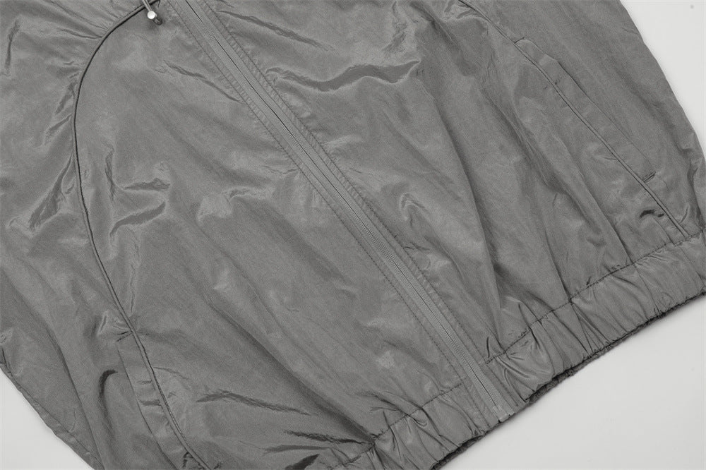 Men's Fashion Loose Hooded Zipper Jacket