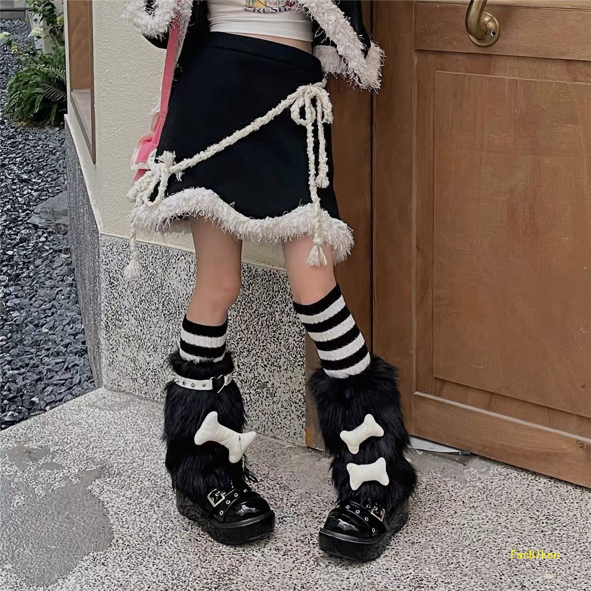 Subculture Star And Bone Element Cute Leg Sleeve Set