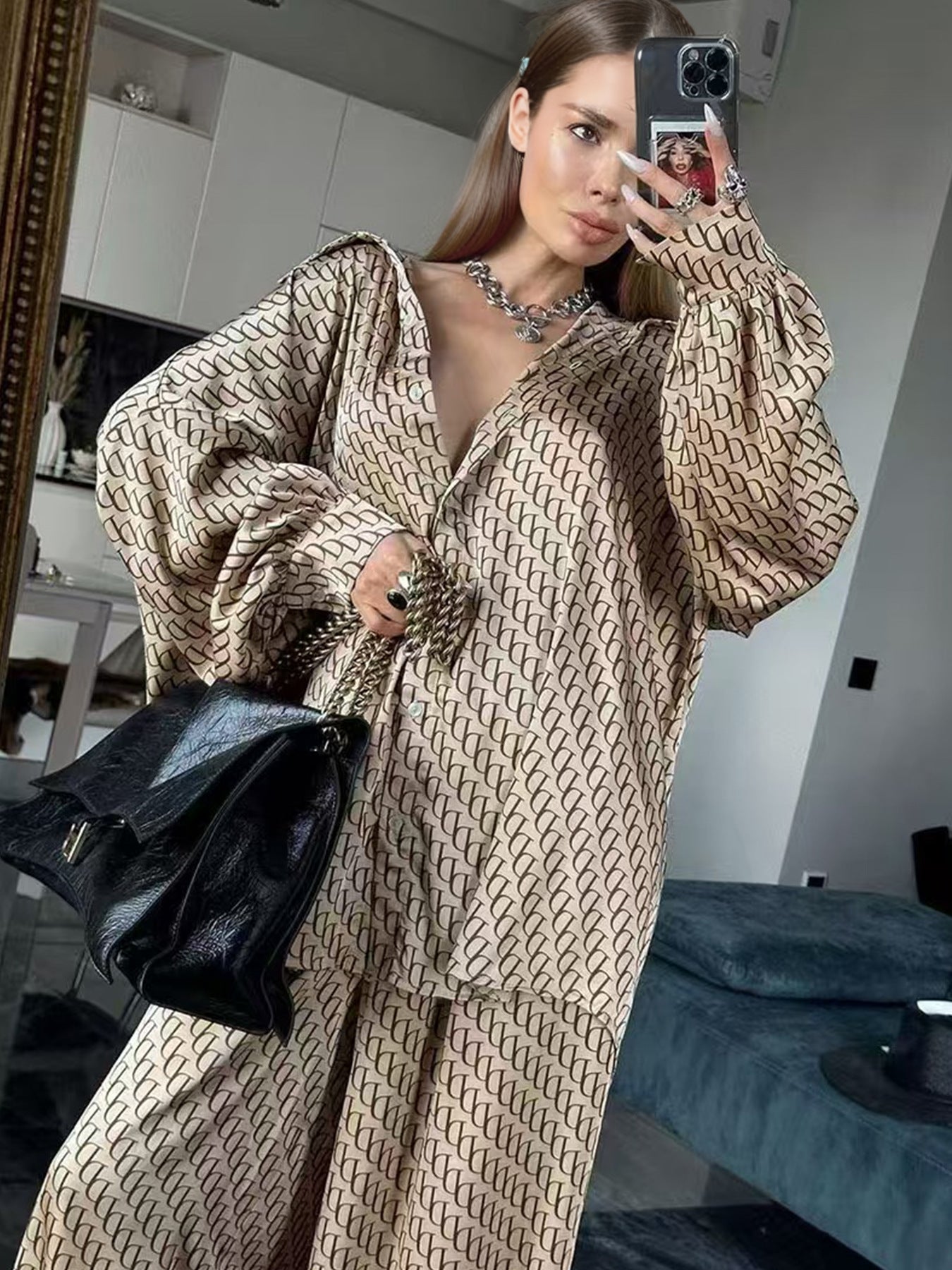 European And American Long-sleeved Trousers Summer Thin Women