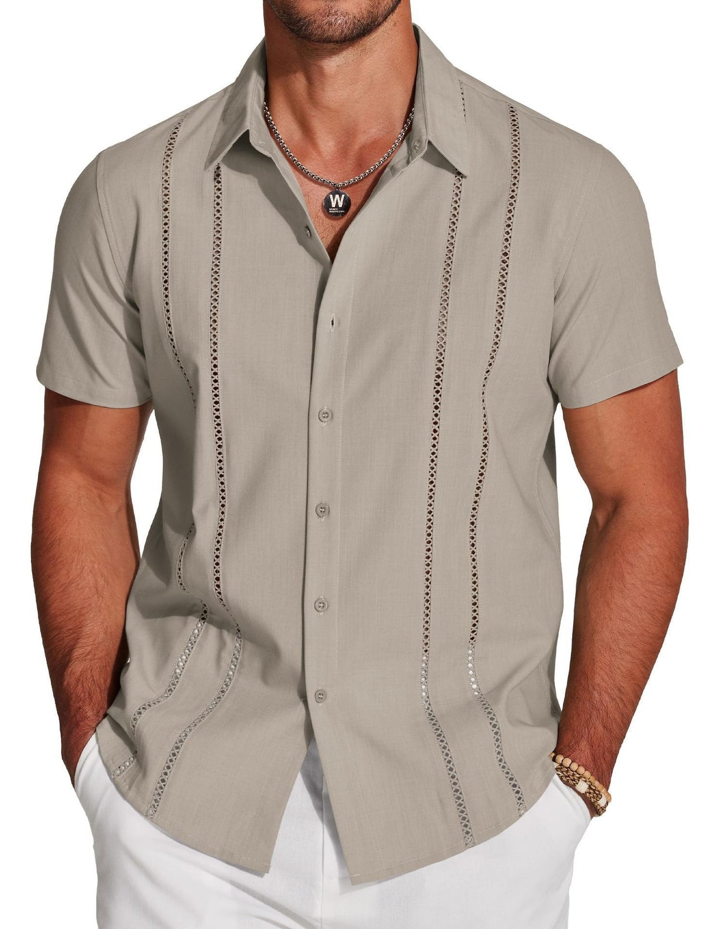 Trendy Wild Hawaii Holiday Revers Herreskjorte