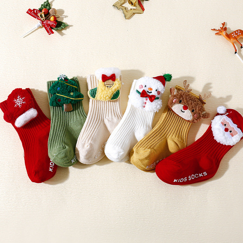 Non-slip Floor Socks Cartoon Children's Mid-calf Socks Baby's Socks