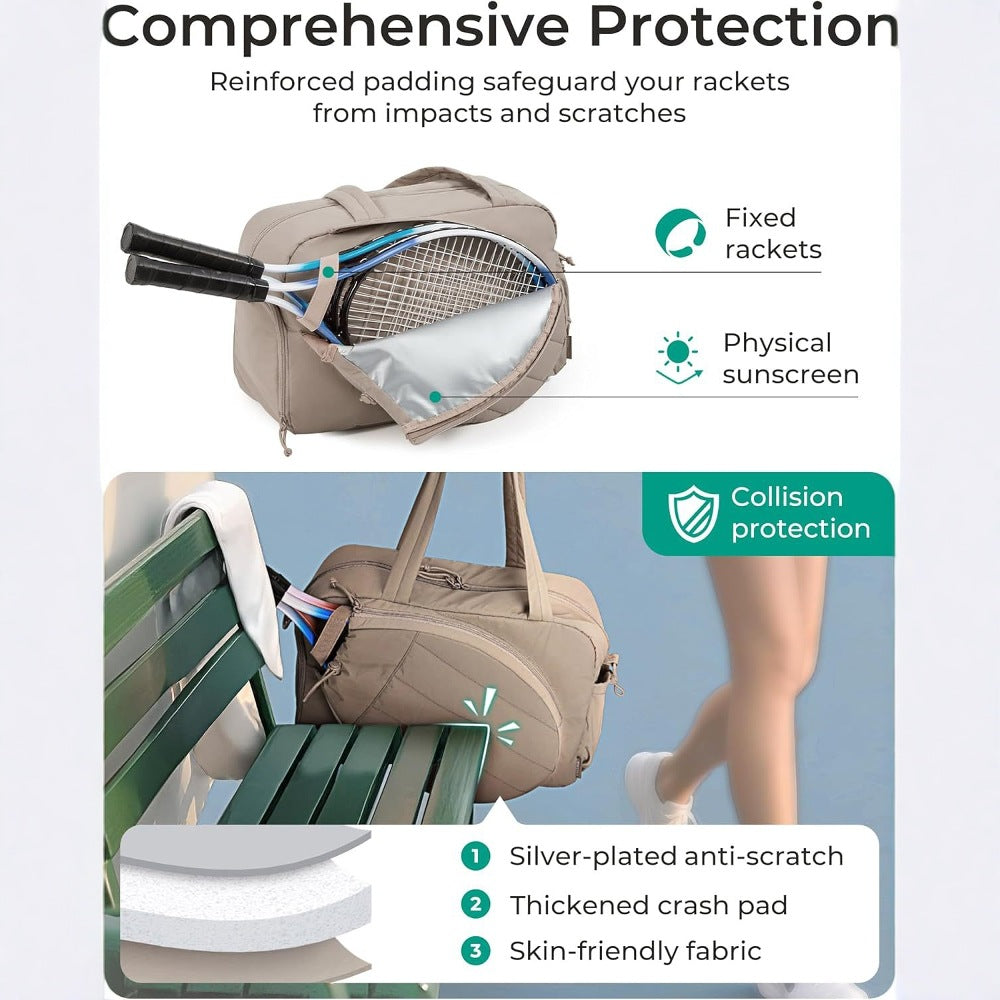 Foldable Portable With Shoe Compartments Shoulder Bag