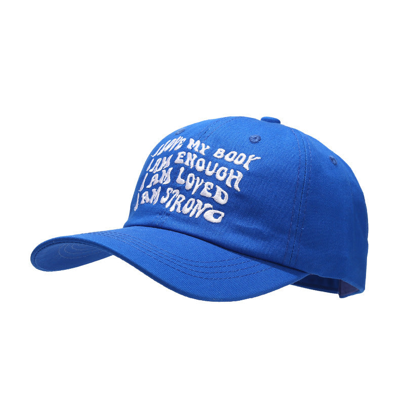 Fashion Baseball Cap For Women In Four Seasons Outdoor Casual Peaked Cap Face-looking Small Embroidered Letters Big Head Circumference Hat Men