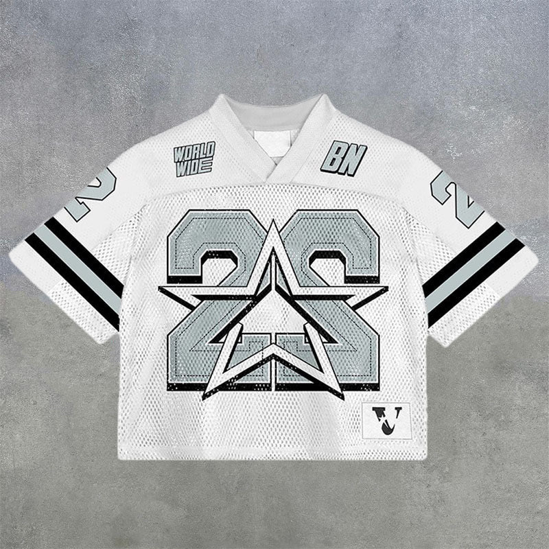 Retro trøje til mænd og kvinder, løs V-hals, sportst-shirt, ét stykke, dropshipping