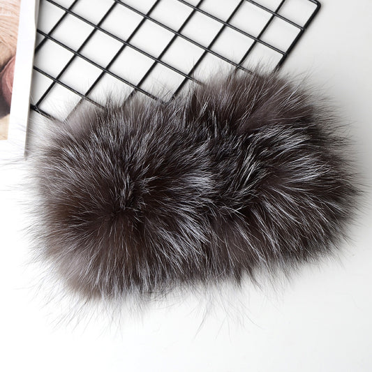 Fashionable fur fox fur warm and cold scarf