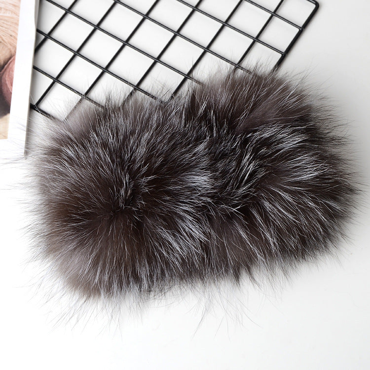 Fashionable fur fox fur warm and cold scarf