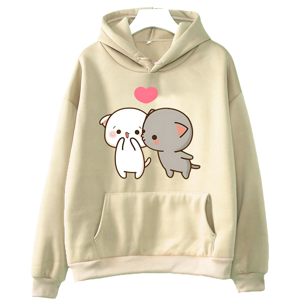New Printed Pocket Drawstring Hoodie