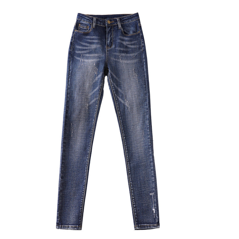 Large Size High Waist Stretch Rusty Denim Girl