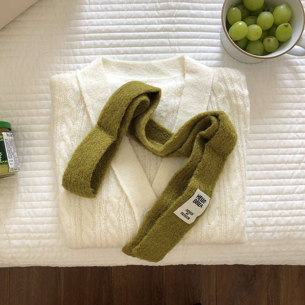 Casual Formal Wear Patch Letter Thin Scarf