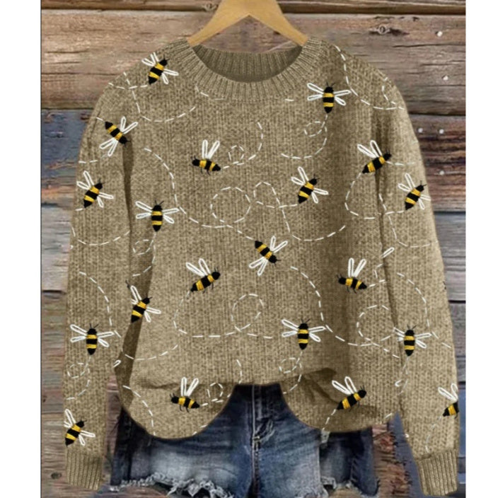 Dame Pullover Sporty Hverdag Crew-Neck Langærmet Top