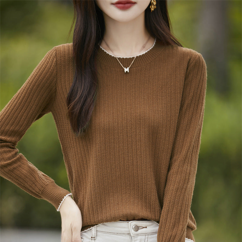 Women's Round-Neck Andy Fleece Pullover All-Match Sweater