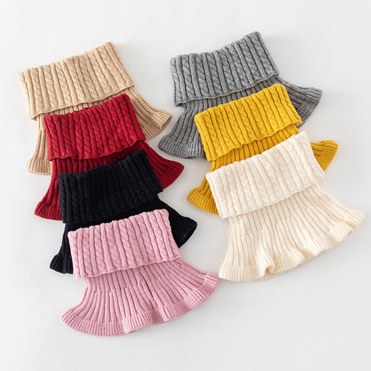 Polyester Geometric Solid-color Neck Scarf