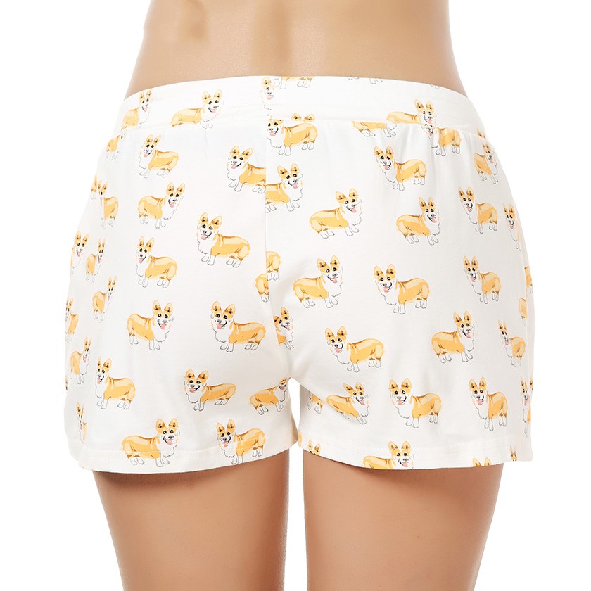 Dachshund print shorts