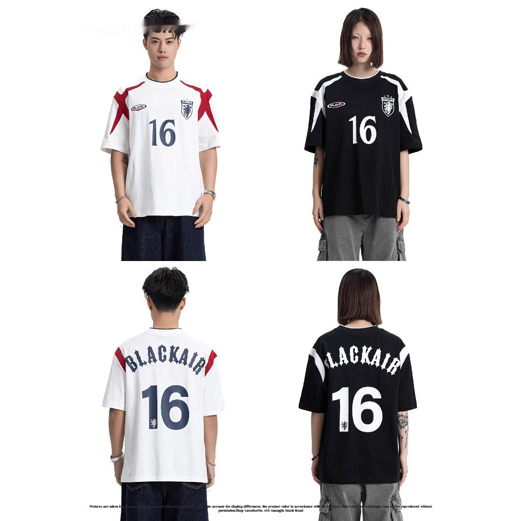 American Street Retro Minority Design Advanced Sense Soccer Uniform Short Sleeve