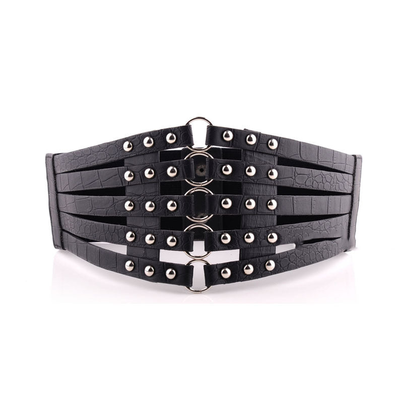 Punk personality rivet girdle