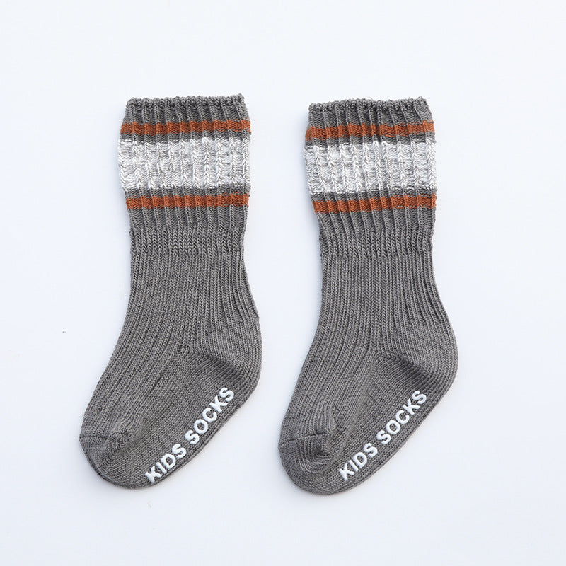 New Double Middle Tube Non-slip Baby Socks Non-slip