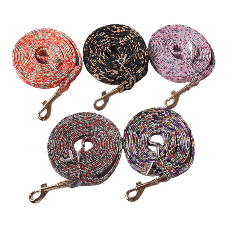 Super Beautiful Floral Series Pet Harness Suit With Hand Holding Rope