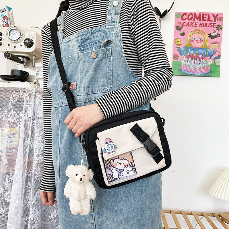 Cute Cartoon Girl Student Transparent Bag