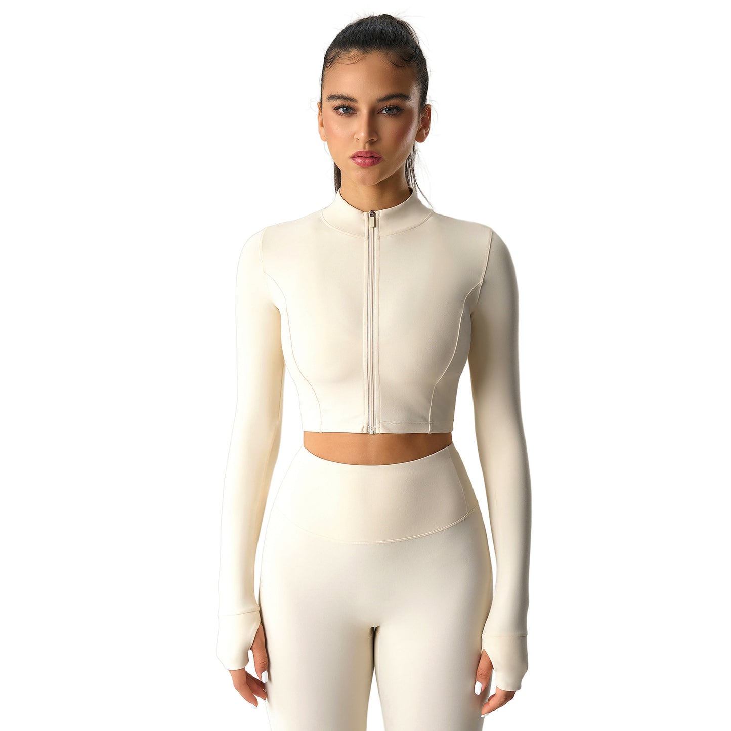 European And American Skinny Short Zipped Sports Coat Women