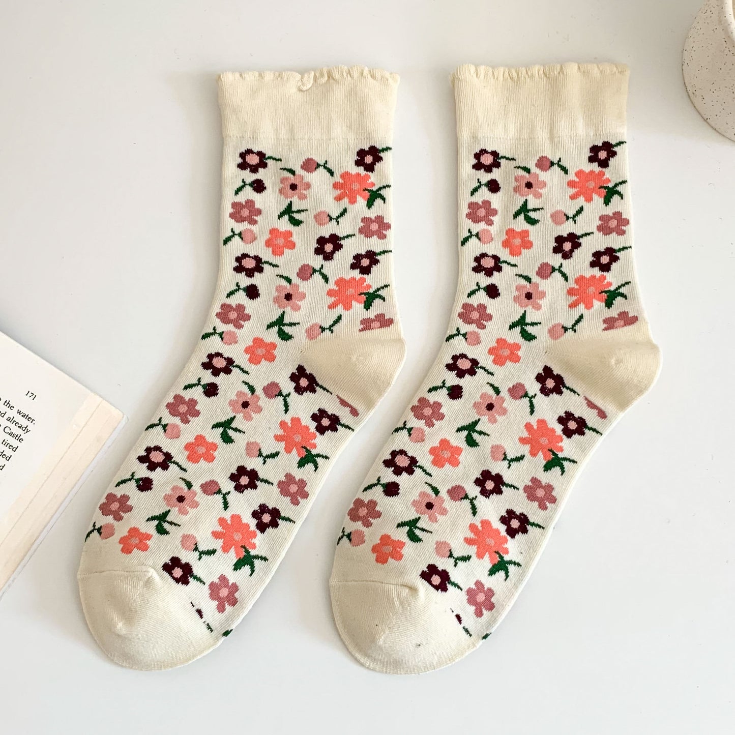 Cute Lace Rhombus Preppy Stockings