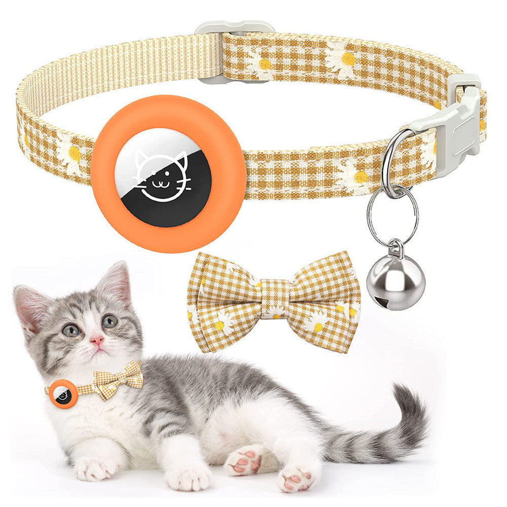 Plaid Printed Bowknot Young Dog Cat Collar