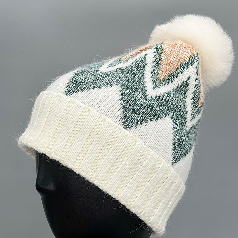Women's Warm Hat Retro Plaid Wool